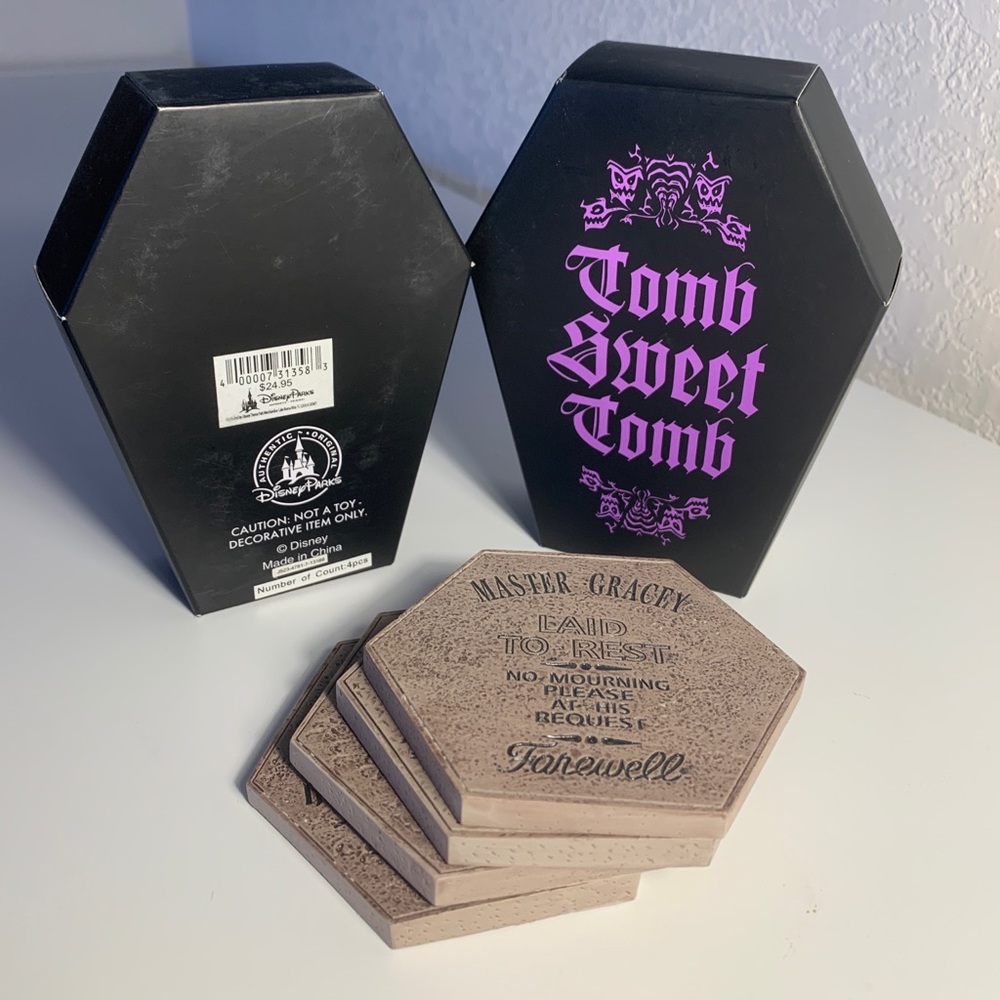 Disney haunted mansion coaster 4pc set